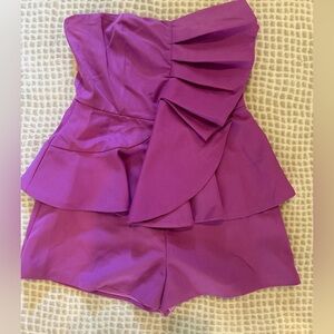 DO+BE Purple Women's Short one piece strapless